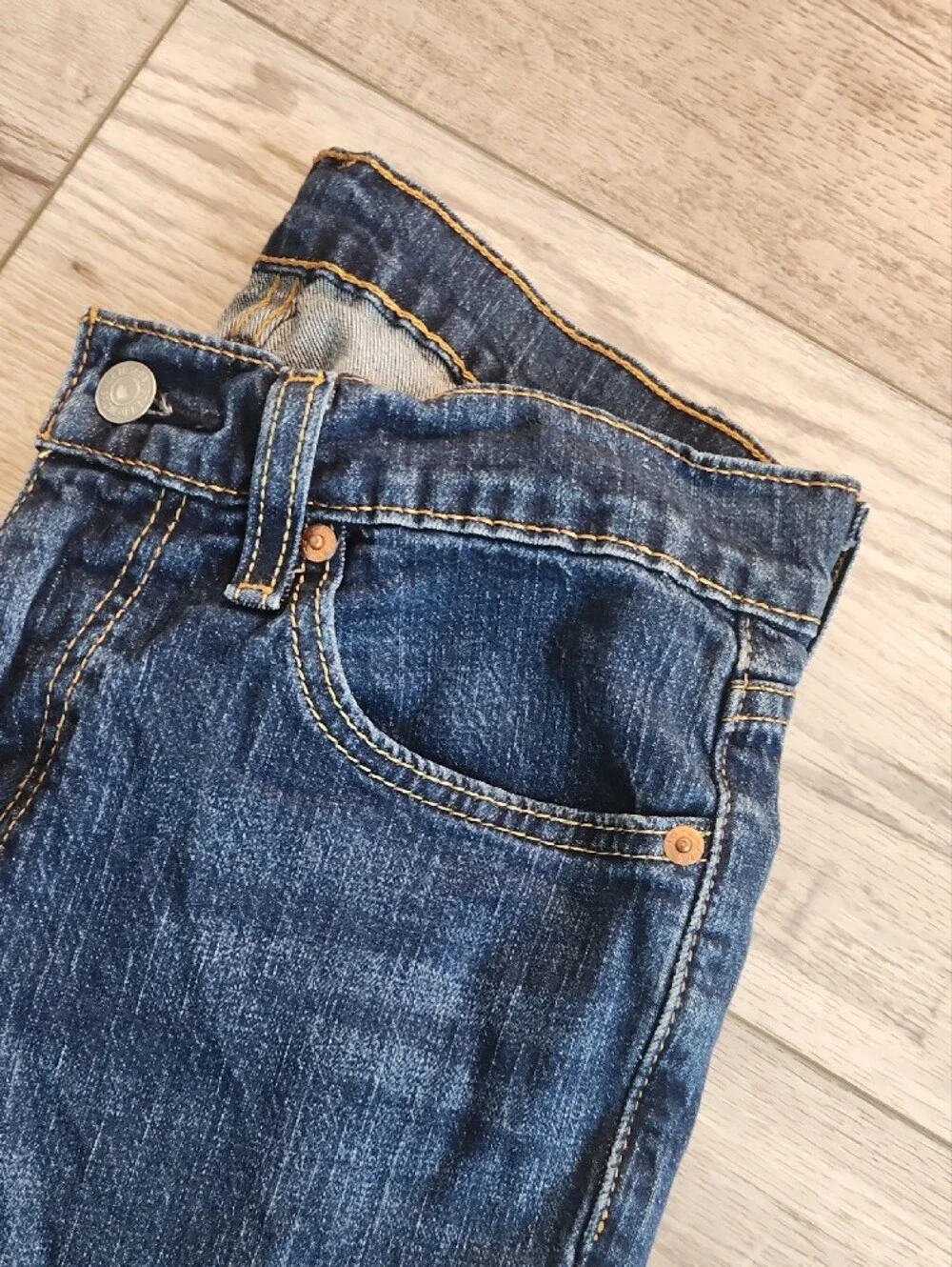 Levi's 541 Slim Straight Jeans in Dark Blue Denim